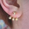 Punk Style Stud Fashion Accessories Gold Dragon Eagle Claw Earrings Pair view 4