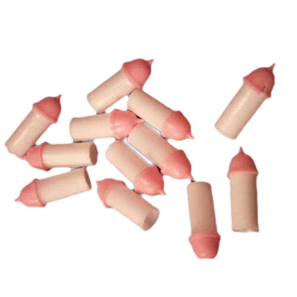 144 miniature baby bottles white with pink tops