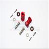 Axial RR10 Bomber Upgrade Parts Aluminum Wheel Hex Adapters 21mm Width (Use For 4mm Thread Wheel Shaft & 5mm Hole Wheel) - 1Pr Set Red view 1