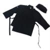 CHEFSKIN Jet Black Twill Children Chef Set: Jacket, Apron & Hat, Lightweight Soft Fully Adjustable all sizes (BABY-TODDLER (12-36 mos)) view 1