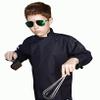 CHEFSKIN Jet Black Twill Children Chef Set: Jacket, Apron & Hat, Lightweight Soft Fully Adjustable all sizes (BABY-TODDLER (12-36 mos)) view 2