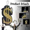 APINATA4U 20" Black & Gold Money Dollar Sign Pinata - Elevate Your Las Vegas Themed Party or Casino Celebration with this Eye-Catching Money Symbol Decoration! view 2