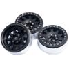 RCLIONS 2.2inch RC Beadlock Wheels Rims Aluminum Alloy for 1/10 Rock Crawler Car Axial Wraith -Pack of 4pcs (Black) view 3