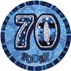 Gifts 4 All Occasions Limited SHATCHI-715 70th Badge Glitz Black Birthday Decorations Unisex Party Supply view 1