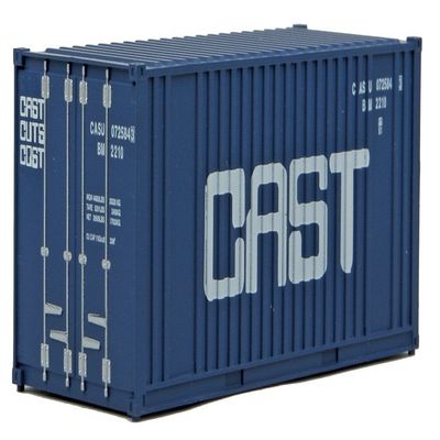 Walthers SceneMaster 20' Corrugated Container with Flat Panel-CAST (Blue, White) 949-8009 HO Scale Model Railroad - Freight Model