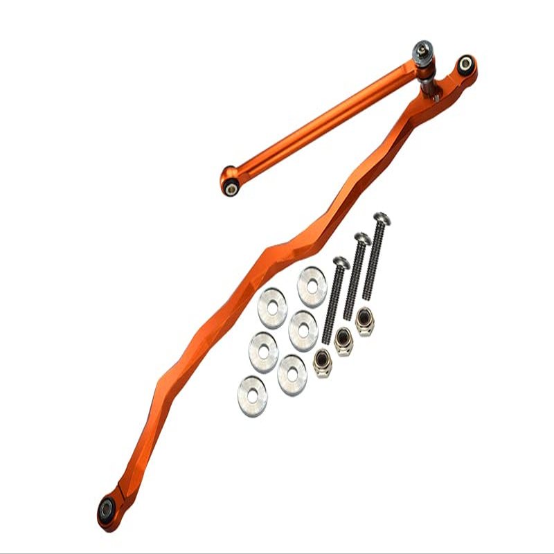 Axial SMT10 Grave Digger (AX90055) Upgrade Parts Aluminum Steering Link - 2Pcs Set Orange
