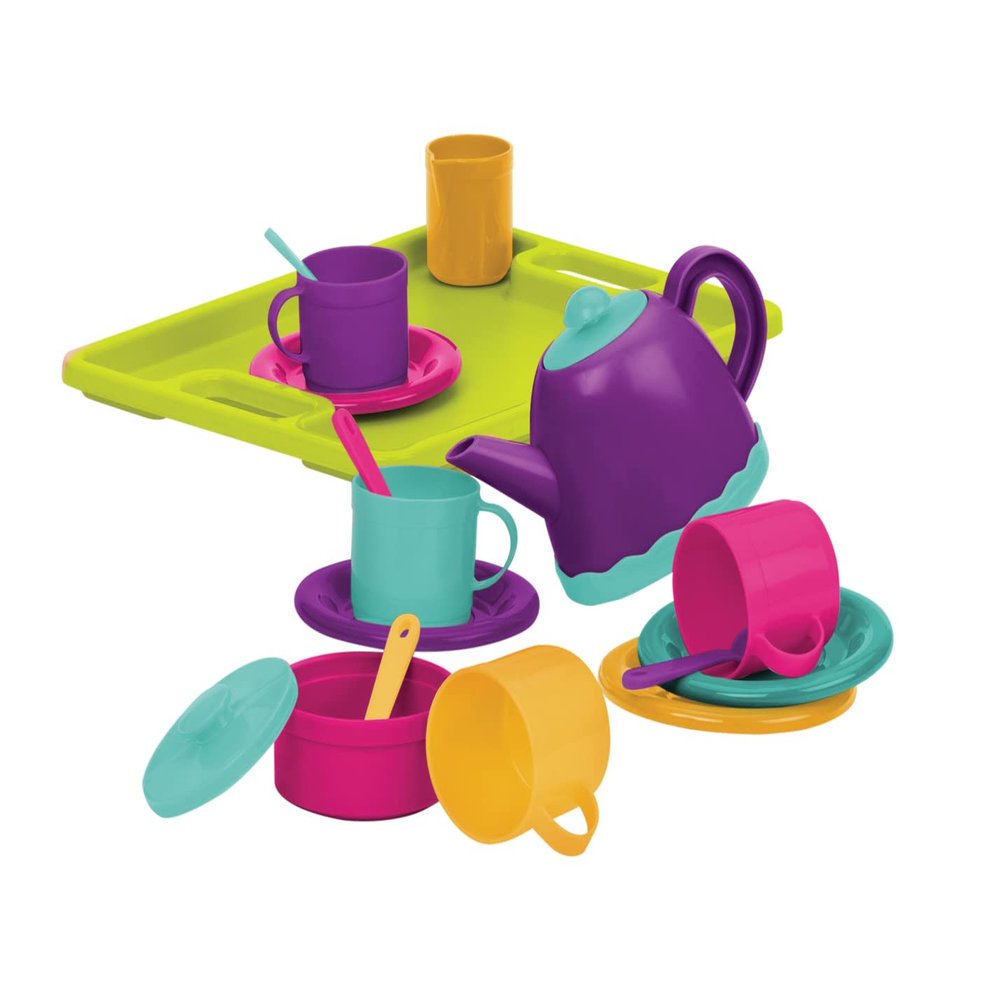 Battat  Tea Party Playset for Kids  Food Toys for Toddlers  Tea Set for Toddlers  Tea Playset with 4 Settings  3 Years +  Tea Party for Four