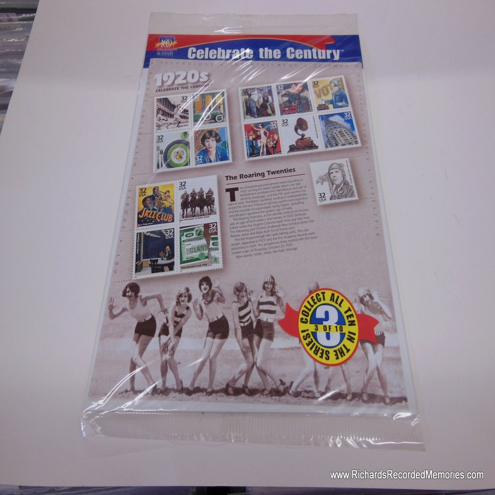 1920s: The Roaring Twenties (Celebrate the Century Series #3), Full Sheet of 15 x 32-Cent Postage Stamps, USA 1998, Scott 3184 by USPS