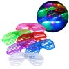 12 pieces Flashing LED Light up Slotted Shutter Sunglasses Shades Party Favors Bag Fillers (12) view 2