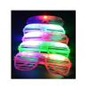 12 pieces Flashing LED Light up Slotted Shutter Sunglasses Shades Party Favors Bag Fillers (12) view 4