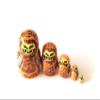 OWL MINI nesting dolls Russian Hand Carved Hand Painted 5 piece matryoshka Set by BuyRussianGifts view 1