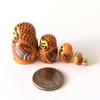 OWL MINI nesting dolls Russian Hand Carved Hand Painted 5 piece matryoshka Set by BuyRussianGifts view 2