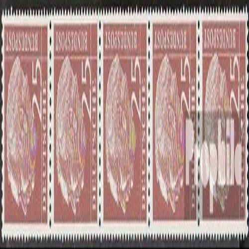 FRD (FR.Germany) 186y R Five Strips with red Counting Number unmounted Mint/Never hinged ** MNH 1954 Heuss (Stamps for Collectors)
