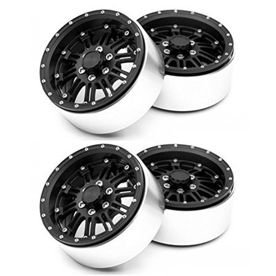 RCLIONS Aluminum Alloy 2.2" Beadlock Wheels Rims Double Spokes for 1:10 Crawler Wraith RC Car -Pack of 4pcs