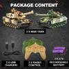 Haktoys 2-Pack RC Battle Tank Set  1:24 Scale Remote Control Military Fighting Tanks with Lights, Realistic Sounds & Life Indicators | Radio Control Army Toy for Kids & Adults view 3