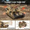 Haktoys 2-Pack RC Battle Tank Set  1:24 Scale Remote Control Military Fighting Tanks with Lights, Realistic Sounds & Life Indicators | Radio Control Army Toy for Kids & Adults view 4