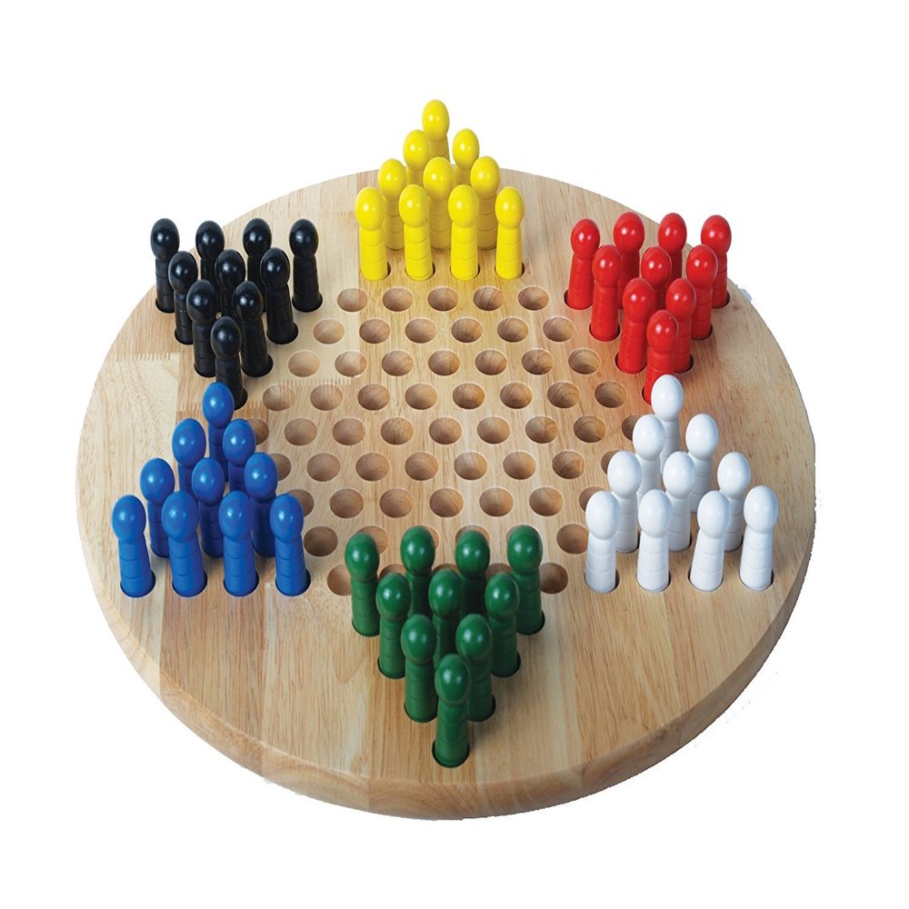 John N. Hansen Co. Inc. Chinese Checkers: Wood 15" pg