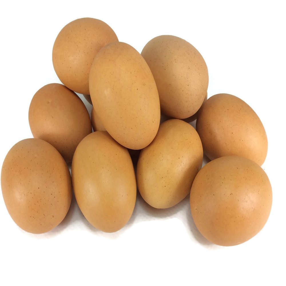 perfect2desire Egg Artificial Lifelike Food Set Simulation Faux Fake Chicken Egg 12 Pieces