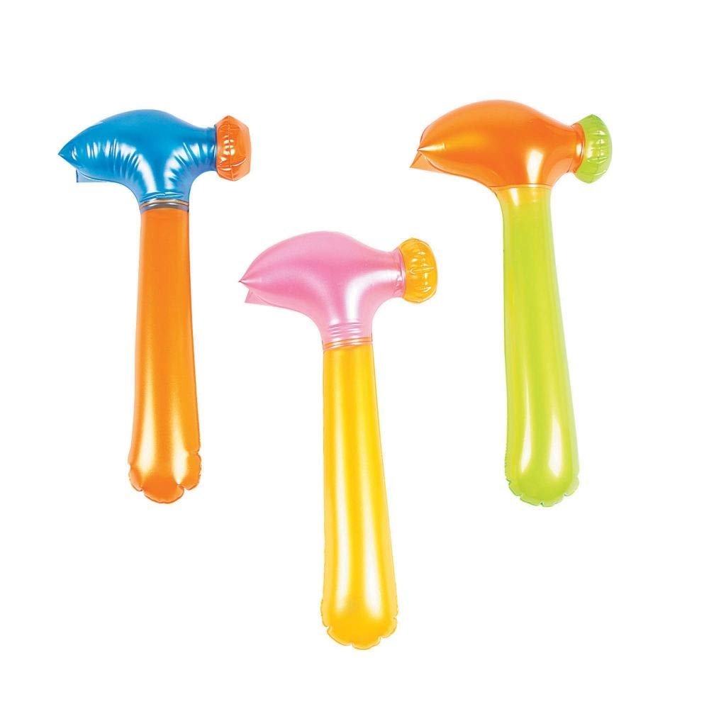 Fun Express 14" INFLATE Hammers - Toys - 12 Pieces