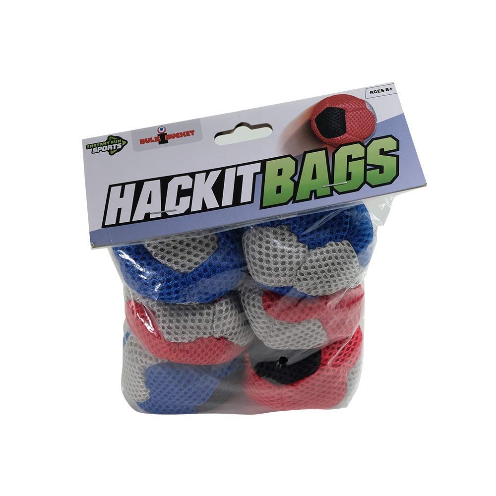 BULZiBUCKET Hacky Sacks 6 Pk. Hand Woven Hacky Sacks Next Generation Cornhole Game, Also Used for Hand Juggling, & Foot volley's.