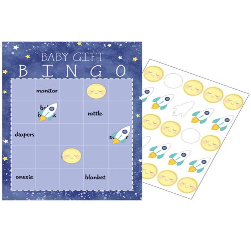 Creative Converting 322275 Moon And Back Bingo Game