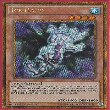 3x Yugioh PGL3-EN023 Ice Hand 1st Edition Gold Rare .HN#GG_634T6344 G134548TY53937