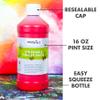 Handy Art Washable Finger Paint, Set of 6 Primary Colors, 16 oz Bottles view 2