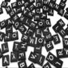 CleverDelights 100 Wood Letter Tiles - Black Color - Complete Set - Game Replacement Pieces view 2