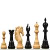 American Adios Series Luxury Chess Pieces in Ebony & Boxwood  4.4" King, Handcrafted Triple Weighted Staunton Chess Set for Professionals & Collectors view 1