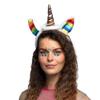 Boland 04249 BOL04249 Tiara Rainbow Unicorn Headband with Horn and Ears Multicolour, Adult, Multi-Coloured, One Size view 1