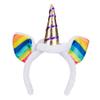 Boland 04249 BOL04249 Tiara Rainbow Unicorn Headband with Horn and Ears Multicolour, Adult, Multi-Coloured, One Size view 2
