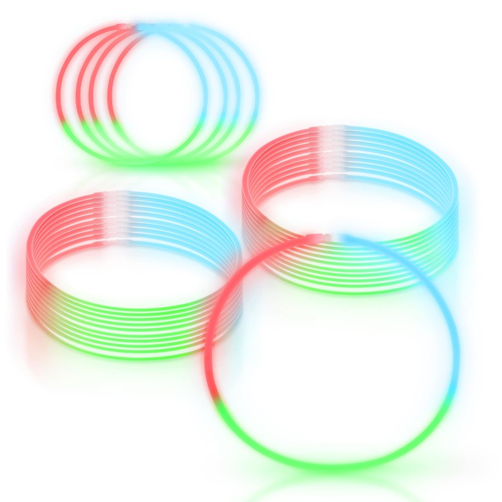 Windy City Novelties 50 Pack | 22" Inch Glow Sticks Necklaces for Kids in Bulk Wholesale 
