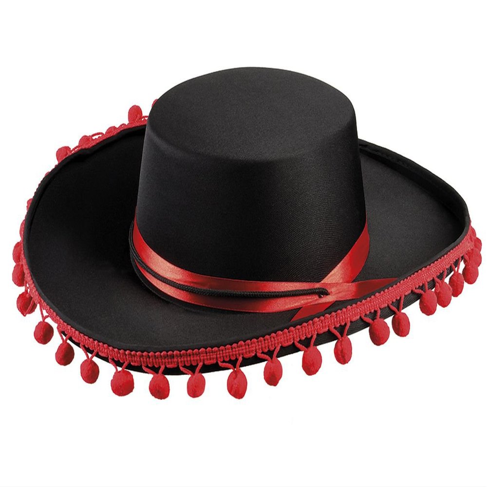Boland 04264 Espagnole de Luxe Hat, Black, standard size