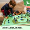 Kaskey Kids Baseball Guys, Black Gray vs. Blue Gray, 29 Pieces in Each Set, Includes 2 Teams, Accessories, and Travel Storage Case, Nostalgic Sports Action Figures for Imaginative Play, Ages 3 and Up view 2