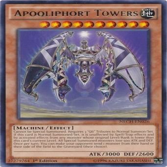 Apoqliphort Towers - NECH-EN026 - Rare - Unlimited Edition YuGiOh Near Mint ,#G14E6GE4R-GE 4-TEW6W245055