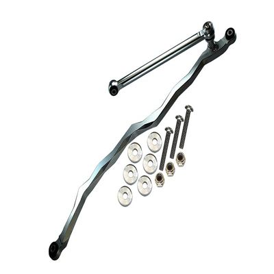 Axial SMT10 Grave Digger (AX90055) Upgrade Parts Aluminum Steering Link - 2Pcs Set Gray Silver