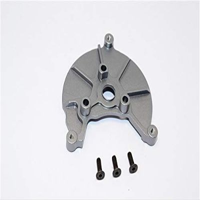 Axial SMT10 Grave Digger (AX90055) Upgrade Parts Aluminum Transmission Spur Gear Case Cover Plate- 1Pc Set Gray Silver