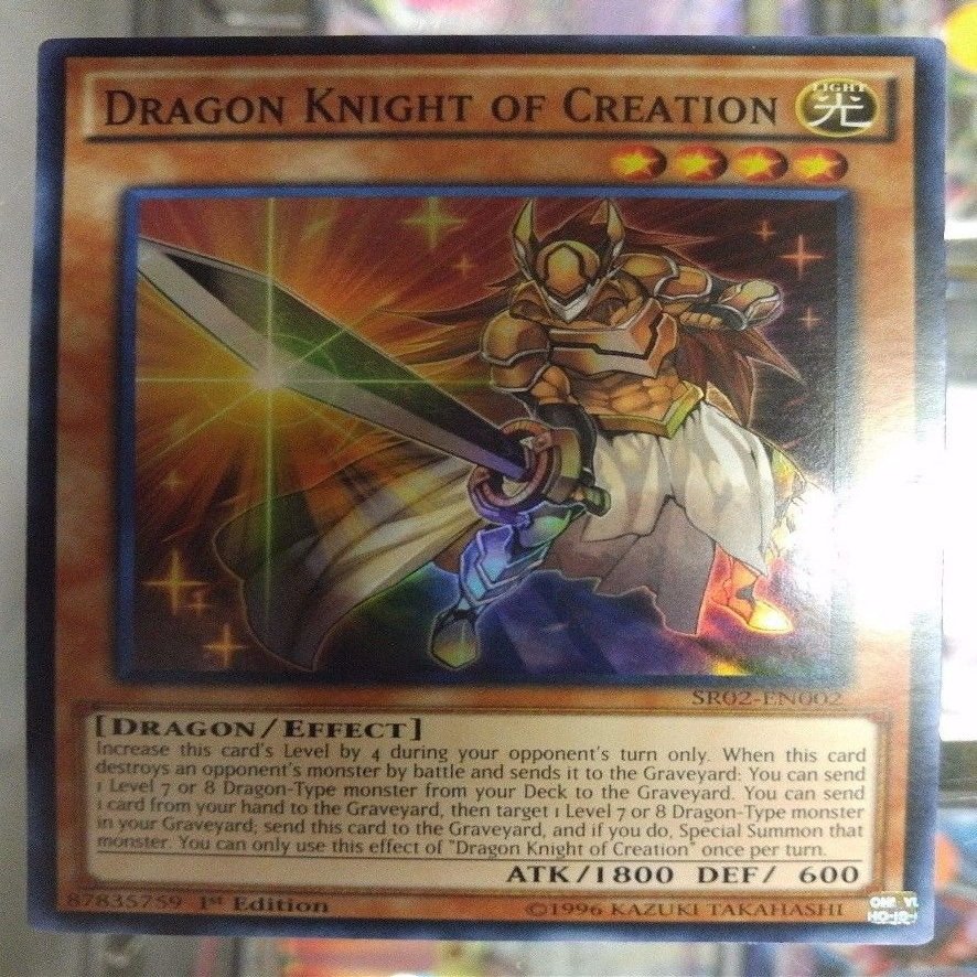 1x Dragon Knight of Creation SR02-EN002 YuGiOh TCG ,#G14E6GE4R-GE 4-TEW6W240462
