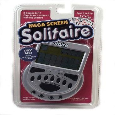 Tinflyphy Mega Screen Solitaire Game Electronic Handheld Draw Klondike Travel Games
