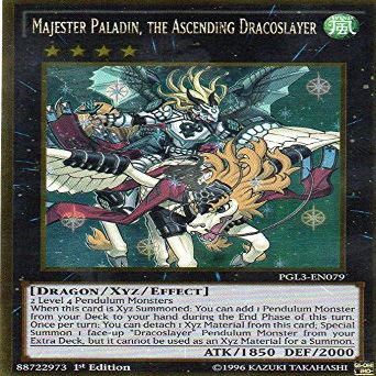 3x Yugioh PGL3-EN079 Majester Paladin, the Ascending Dracoslayer 1st Ed Gold Rar .HN#GG_634T6344 G134548TY53403
