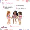 Emily Rose 18 Inch Doll Underwear - 6 Piece Basic Bra and Panty Set with Mix Match Styles | American Girl Compatible Doll Clothes Essentials view 4