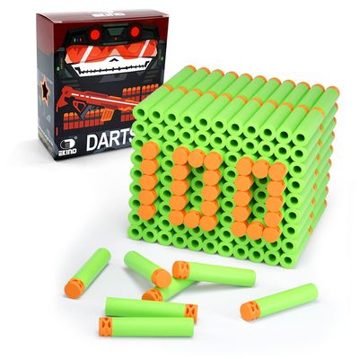 EKIND 100 Pcs Waffles Darts Refill Pack Foam Bullet Compatible for NERF N-Strike Series Blaster (Green)