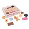 Bigjigs Toys Wooden Biscuit Box | Food Pretend Play Accessories for Kids Kitchen Sets | Great for Tea Party & Cafe Role Playing Games | Toddler Gift for 3+ Year Old Children | Educational Playset view 3