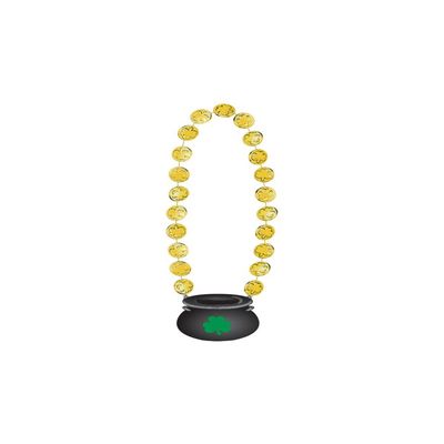 Amscan Gold Coin Necklace Costume Accessory 36" Multicolor 1 Pc.