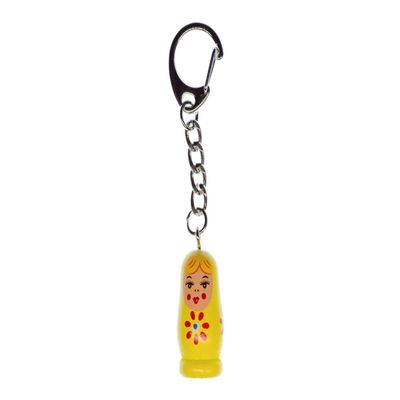 Miniblings Babuschka Matryoshka Russian Doll Wooden Yellow