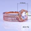 SXFSE Womens Luxury Rings, Personalized Metal Full Diamond Microinlaid Zircon Female Ring Jewelry Gift for Girlfriend Mother view 3