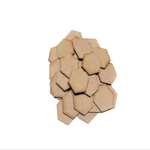 30mm Hexes MDF Wooden Bases (x20) Laser Cut Crafts Blanks FAST SHIPPING US SELLER