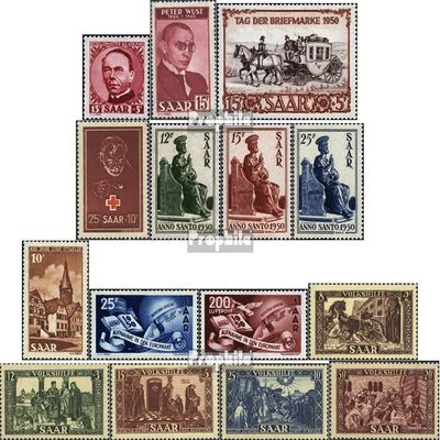 SAAR 289-303 (Complete.Issue.) Volume 1950 completeett unmounted Mint/Never hinged ** MNH 1950 Kolping, Red Cross, Europe U.A. (Stamps for Collectors)