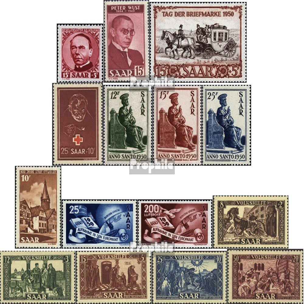 SAAR 289-303 (Complete.Issue.) Volume 1950 completeett unmounted Mint/Never hinged ** MNH 1950 Kolping, Red Cross, Europe U.A. (Stamps for Collectors)