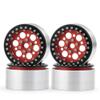 RCLIONS Aluminum Alloy 2.2inch Beadlock Wheels Rims 35mm for 1/10 Scale Crawler RC Car Wraith -Pack of 4pcs (Red) view 1